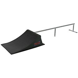 Discount Ramps SK-904 Black 12″ High Skateboard Launch Ramp and Rail Kit