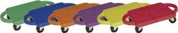 Champion Sports Standard Scooter Board with Handles – Set of 6, Multi-Colored