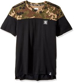 adidas Originals Men’s Tops | Skateboarding Camo Blocked Tee, Black/Camo Print/Blocked, X- ...