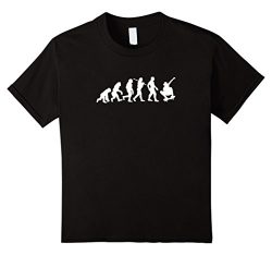 Kids Funny Evolution Skateboarding TShirt – Black 6 Black