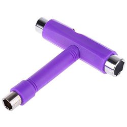 T-Tool Wrench All-In-One For Skateboard Roller Skates Purple Multi Functions T Tool All In One