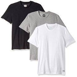 adidas Originals Men’s Tops | Skateboarding 3 Pack Of Tees, Black/White/Black Heather, Large