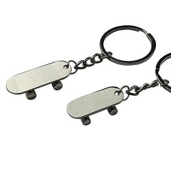 Art Attack Silvertone Skateboard Moving Wheels King Of The Road Skater Bag Charm Pendant Keychain