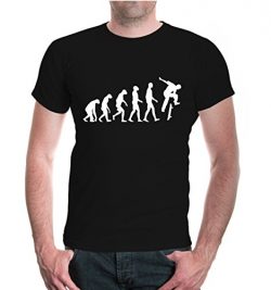 buXsbaum T-Shirt The Evolution of skate-S-Black-White