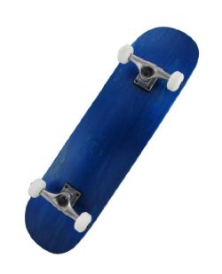 Wood Standard Skateboards Canadian Maple Skateboard Blue Stain White Wheels 8 X 31 X 4 Inches Bl ...