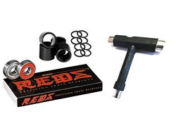 Bones Bearings Reds Bearings (8 Pack w/ Spacers & Washers & T-Tool)