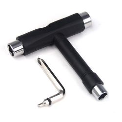Cyfellbiu Black T SKATEBOARD ROLLER SKATE HEAVY DUTY MULTI T TOOL NEW
