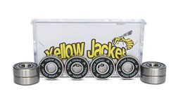 Yellow Jacket Premium Skateboard Bearings, Pro Longboard Bearings, 608, ABEC 9, Black Mamba (Pac ...