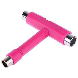 T-Tool Wrench All-In-One For Skateboard Roller Skates Pink Multi Functions T Tool All In One