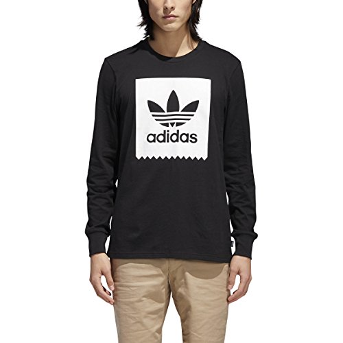 adidas Skateboarding Men's Long Sleeve Blackbird Tee Black/White X ...