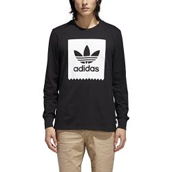 adidas Skateboarding Men’s Long Sleeve Blackbird Tee Black/White Large