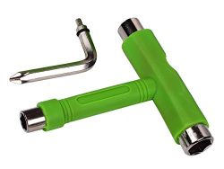 Green Multifunction Skateboard T Tools All In One with Small L Spanner(Green)