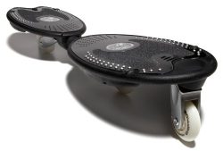 WhipTide Dual Deck Caster Carve Board, Black