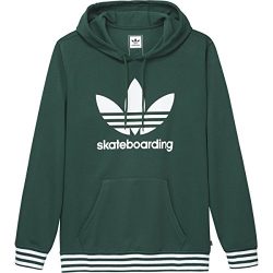 adidas Skateboarding Men’s Clima 3.0 Uniform Hoodie Collegiate Green/White Large