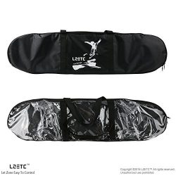 LZETC 32 Inch8″ Skateboard Bag, Sports Complete Standard Skateboard Carrying Bag (Black)