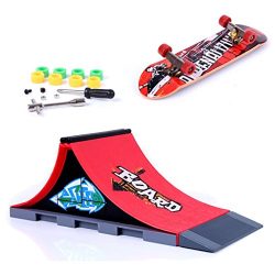 Mini Skate Park Ramp Parts for Tech Deck Fingerboard Finger Skateboard Ultimate Parks Ramp #A