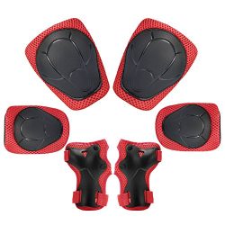 Child Kids Protective Gear Set,Knee and Elbow Pads with Wrist Guards Toddler for Multi-sports Cy ...
