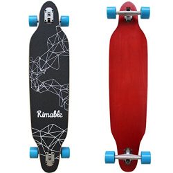 Rimable 42 Inch Freestyle Drop-Through Longboard REDBLUE