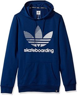 adidas Originals Men’s Outerwear | Skateboarding Clima Hoodie, Remix Mystery Blue/White, Large