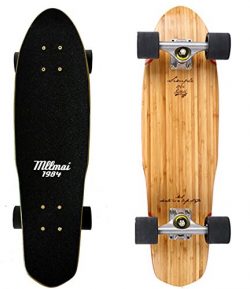 LMAI 27″ Bamboo Wood Cruiser Complete Skateboard Longboard