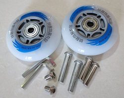 Set of 2x Caster Board Replacement Wheels with Illuminating Lights, Packaged with our own design ...