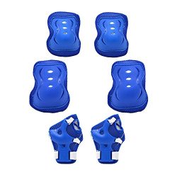 Kipten 6pcs Set Kid Roller Skating Skateboard Elbow Knee Pads Wrist Protective Adjustable Guard  ...