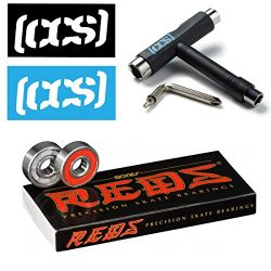 Bones Reds Bearings W/CCS Skateboard Tool and Stickers