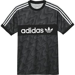 adidas Originals Men’s Skateboarding Clima Club Warp Jersey, Black/Dark Solid Grey, XL