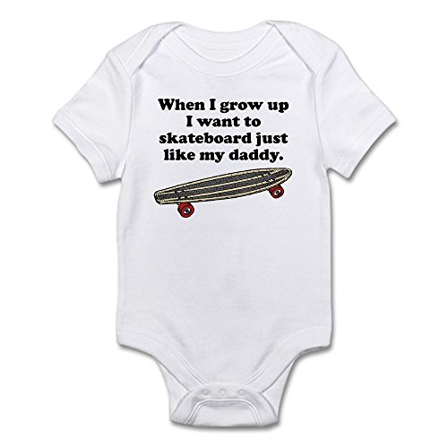 CafePress – Skateboard Like My Daddy Body Suit – Cute Infant Bodysuit Baby Romper