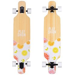Playshion Bamboo Longboard Skateboard Complete (fruit)