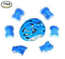 BigBoss Bike Helmets for Kids skateboard protective gear with Protective Gear Set Elbow Pads Kne ...