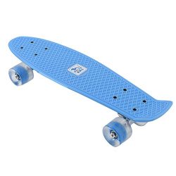 RUNACC 22″ Skateboard Cruiser Skateboard Plastic Banana Board with Bendable Deck and Smoot ...