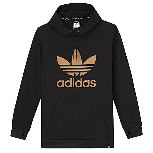 adidas Skateboarding Men's Team Tech Hoodie Black/Tactile Gold Metallic ...