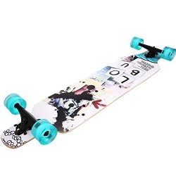 WeSkate Longboard Pro Drop Through 41 Inch 9 Layer Canadian Maple Complete Freeride Long Skatebo ...