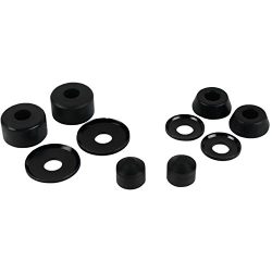 Skateboard Truck Rebuild Kit Bushings Washers Pivot Cups For 2 Trucks (black)