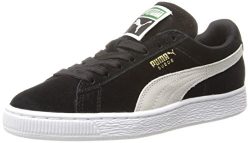 PUMA Women’s Suede Classic  Sneaker,Black/White,8 B US