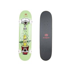 31.5 Inch Complete Standard Skateboard 7 Layer Canadian Maple Wood Double Kick Concave Skateboar ...