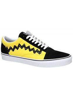 Vans Unisex Old Skool (Peanuts) Charlie Brown/Black Skate Shoe 6 Men US/7.5 Women US