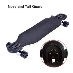 Skateboard Longboard Nose Guard and Tail Guard(Black)