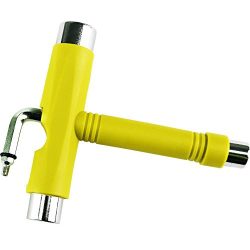High Bounce All-In-One Multifunction Skateboard T-Tool (Yellow)