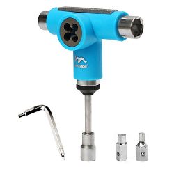 Merkapa Ratchet Skateboard T Tools All in One Tool (Blue)