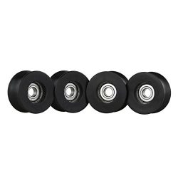 Haoge 4PCS U Groove Wheels for DIY Camera Dolly Rig Slider Rail Track Table Skater