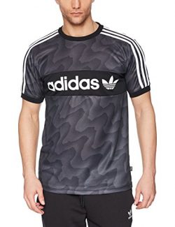 adidas Originals Men’s Skateboarding Clima Club Warp Jersey, Black/Dark Solid Grey, S