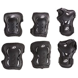 Rollerblade Bladegear XT Protective Gear (3-Pack), Black, Medium