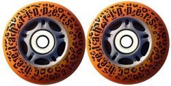 Cheetah Rippers Cheetah Wheels for Ripstik Wave Board Abec 9, 76mm, Orange