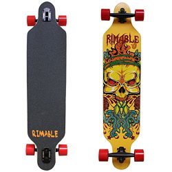 Rimable Drop-through Longboard 41Inch (Yellow Skull)