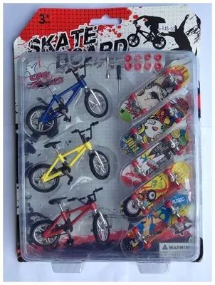 Mini Finger Sports Skateboards with Endoluminal Metallic Stents/educational Finger Toy 3 Bicycle ...