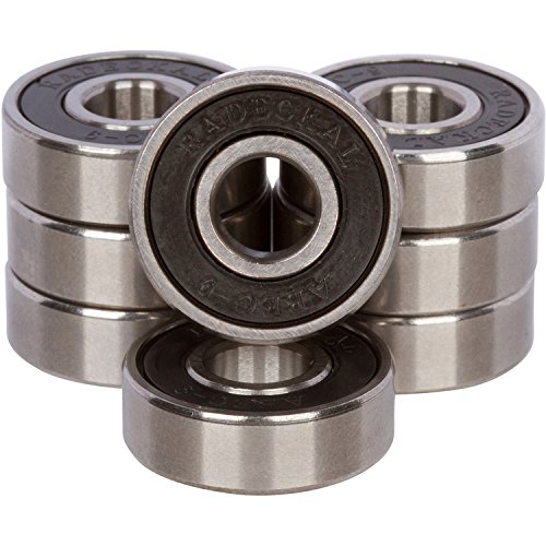 Radeckal Black ABEC 9 Skateboard Bearings, Skateboards, Longboards, Cruisers, Inline Skates, Rol ...