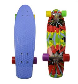 Moboard 27″ Inch Graphic Complete Skateboard (Blue / Tye Dye )