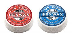 SexWax Unisex Quick Humps Surf Wax Tropic Twin Pack Red Blue